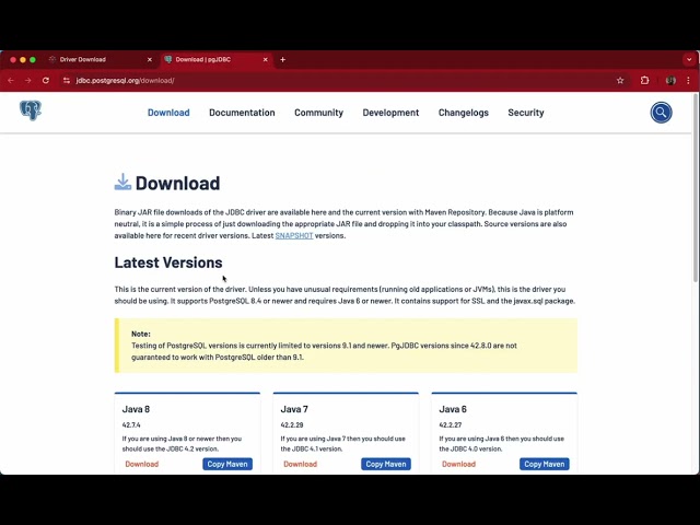 Installing PostgreSQL driver for Tableau - Mac