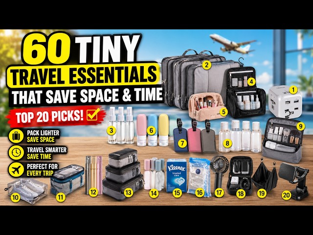 Best Travel Essentials ON AMAZON BUY RIGHT NOW | Space Saving Travel Gear