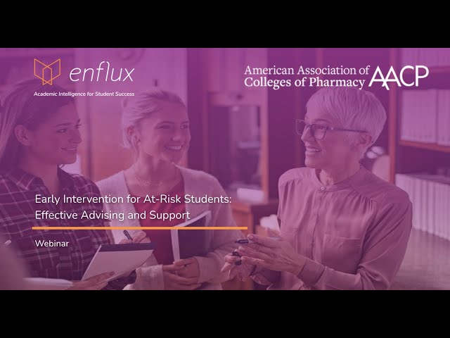 AACP Webinar: Early Intervention for At-Risk Students. Effective Advising and Support with Analytics