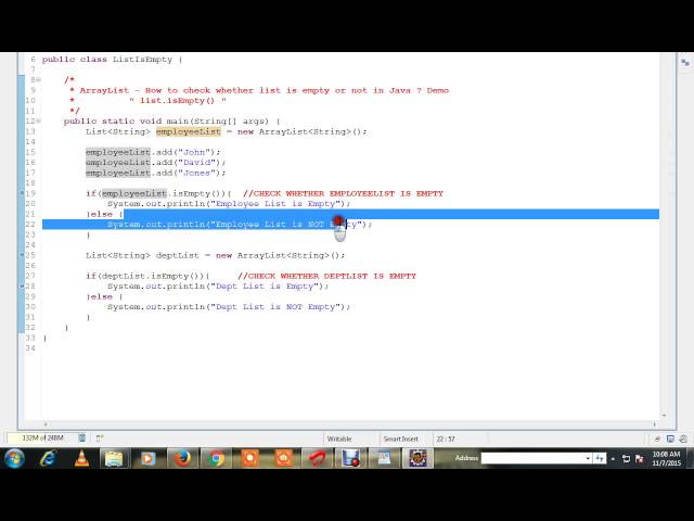 TAMIL JAVA UTIL ARRAYLIST ISEMPTY METHOD EXAMPLE DEMO