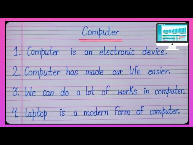 10 Lines Essay On Computer In English l Essay On Computer l Calligraphy Creators l Essay Writing l
