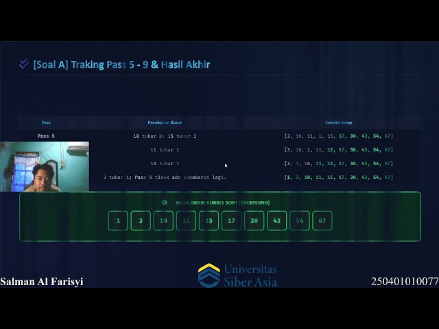 UAS Struktur Data: Bubble Sort dan Shell Sort - Salman Al Farisyi 250401010077