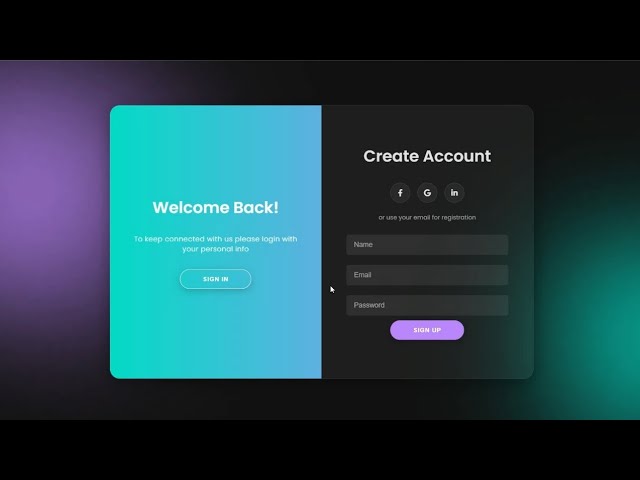 Animated Login SignUp Page Made With HTML CSS JAVASCRIPT || Part 1