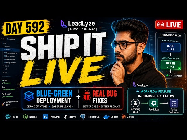 Day 592 of Build: Blue-Green Deployment + Real Bug Fixes | LeadLyze AI CRM SaaS