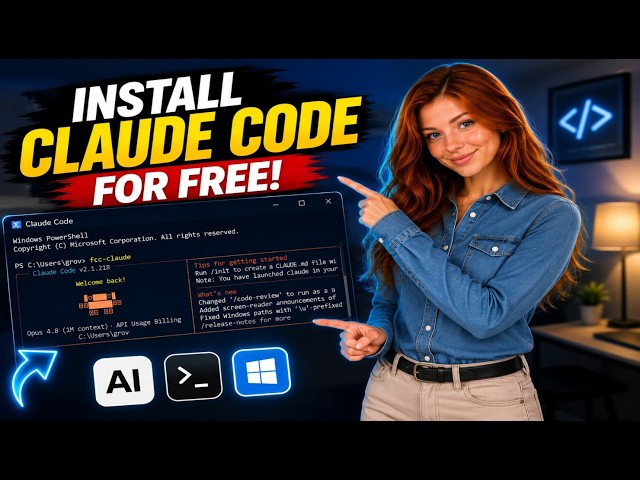Install Claude Code for FREE on Windows (Complete Setup Guide 2026)