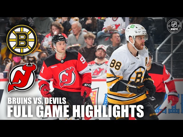 Boston Bruins vs. New Jersey Devils | Full Game Highlights | ESPN NHL