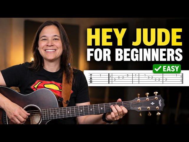 Hey Jude Guitar Lesson for Beginners | Easy Beatles Melody Tutorial
