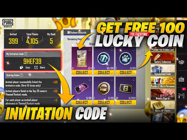 Get Free 100 Lucky & Buddy Coins | New Comrade Rally Event | PUBGM 