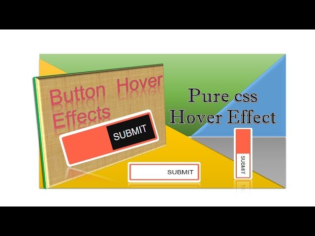 Button hover effects pure css  || Animate hover Effects with css || with html , css || in hindi 2019
