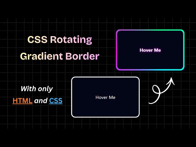 Rotating Gradient Border Animation using HTML & CSS | No JavaScript