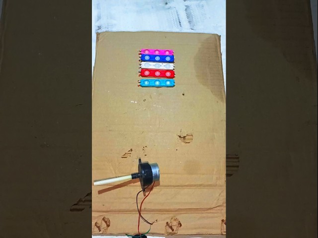 Powering Voltmeter & Neon Strip LightWith Mini 12Volt Gear Motor #dcmotor#schoolproject#tech