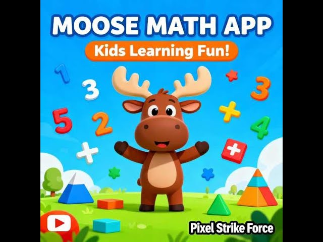 Moose Math App - Fun Learning Games for Kids | Educational Math for Ages 3-8 👀🎮 @PixelStrikeForce