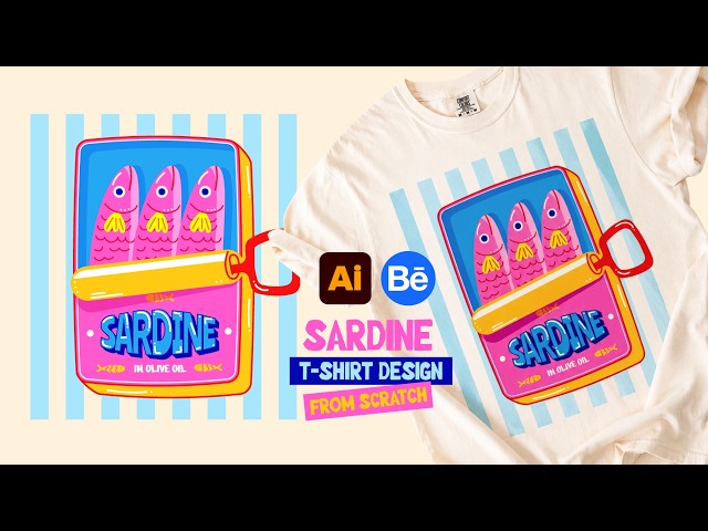 Create an Italian Summer T-Shirt Design  from scratch | Adobe Illustrator Tutorial.
