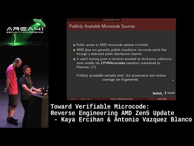 Toward Verifiable Microcode: Reversing AMD Zen5 Update - Kaya Ercihan & Antonio Vazquez Blanco