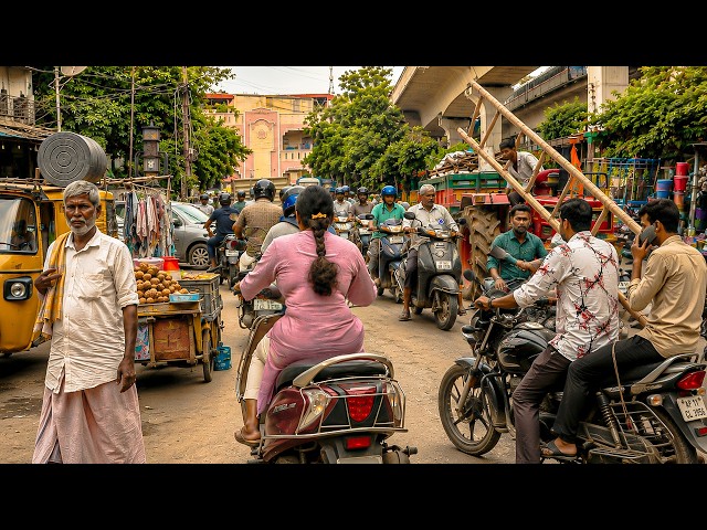 Raw India: A 4K Walk Through Busy Streets 🇮🇳
