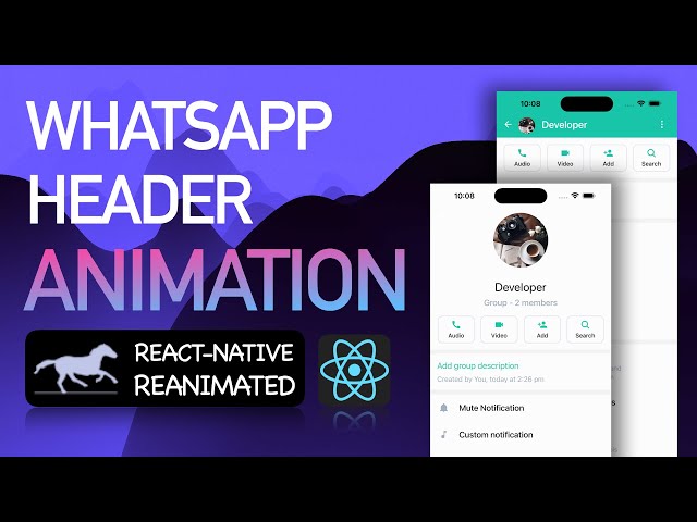 WhatsApp Profile Header Animation using Reanimated | React Native