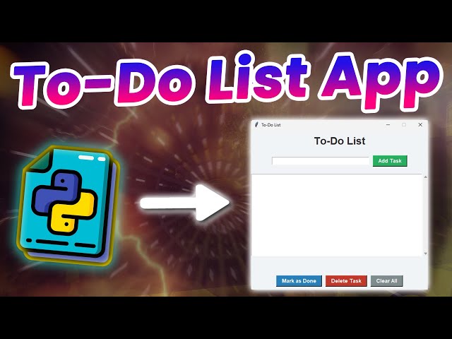 Create a To-Do List GUI App in Python | Tkinter Project