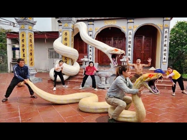 Experts and female hunters track down a giant snake in an abandoned house.