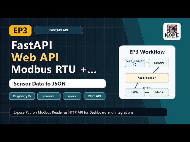 EP3: Building a FastAPI Web API to Read Modbus RTU via RS485 | Python Industrial IoT
