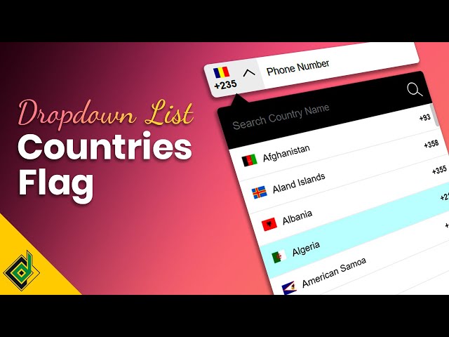 How to Add a Telephone Input Field with Country Code & Flag using Pure JavaScript