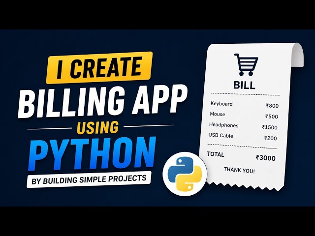 Build an Advanced Billing App in Python | OOP Project for Beginners | Python Project Tutorial