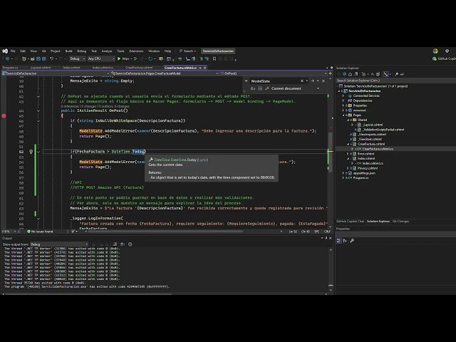 ASP.NET Core Razor Pages con .NET 8 | asp-validation, ModelState, HTTP Post