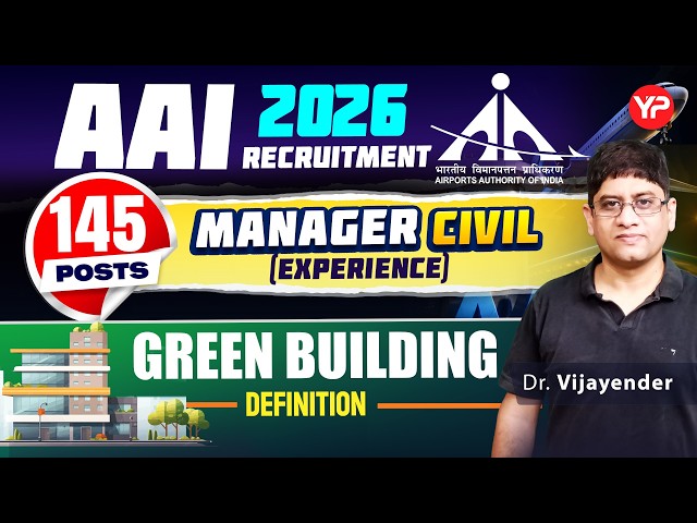 AAI Manager-Civil, Green Building Definition | 145 Vacancies written exam preparation 2026