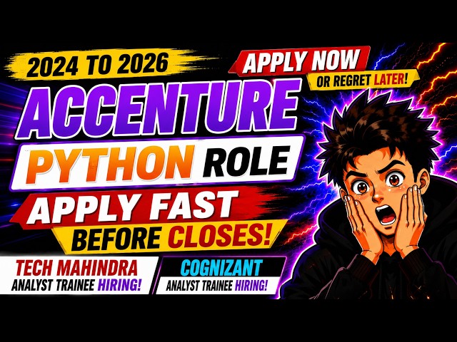 🚨 Accenture Python Hiring is Back! + Tech Mahindra Customer Support Drive 2026