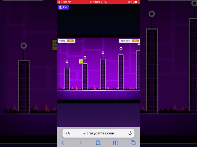 🟨Mi primera vez jugando geometry dash 🟨