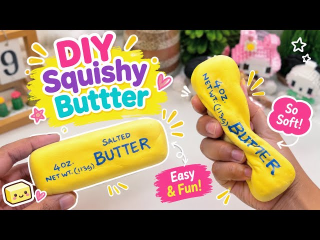 DIY Butter SQUISHY from Paper Viral fidget toy  / how to make Squishy at Home Easy and Simple 