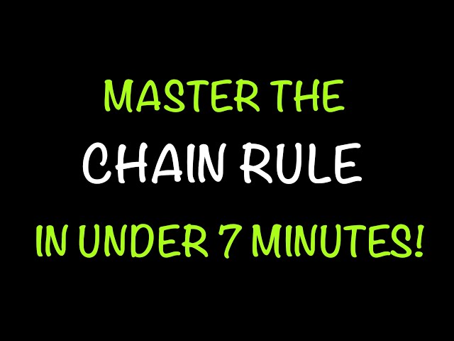 Master the CHAIN RULE in UNDER 7 MINUTES! | Math with Professor V