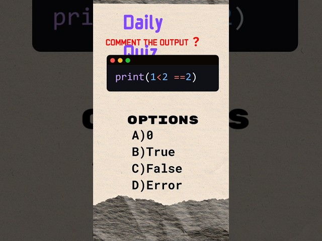 Python quizzes  10 #coding #python #webdesign #webdevelopment #programming