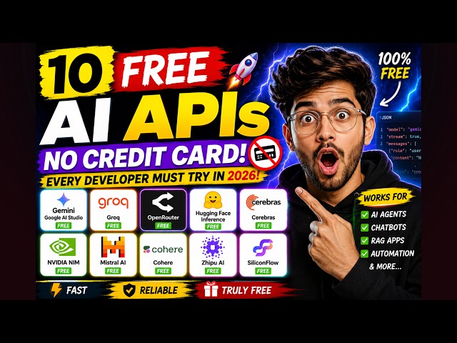 🔥 Top 10 FREE AI APIs Every Developer Must Try in 2026 (No Credit Card)