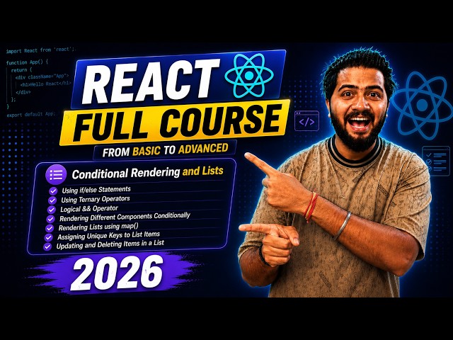 Conditional Rendering in React 2026 🔥 | Part -4 | React Full Course 2026 ⚛️ | Learn with Mohitmk