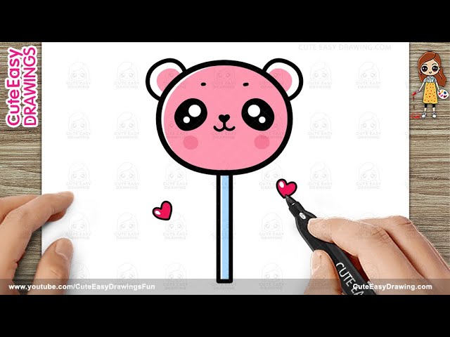 How to Draw a Cute Easy Lollipop for Kids Step by Step