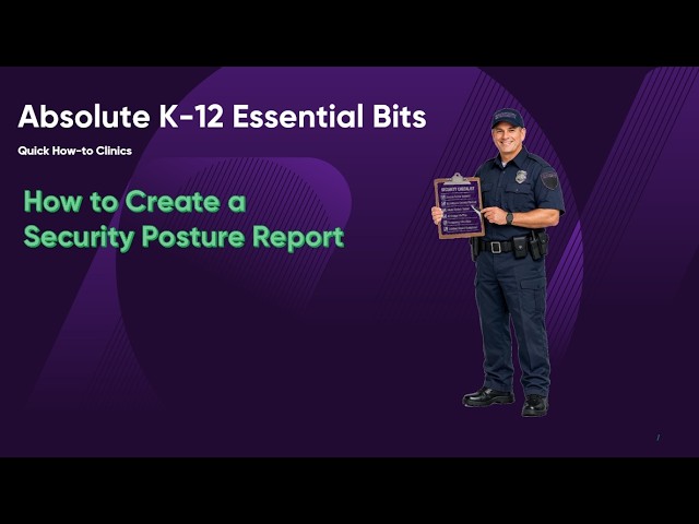 How to Create a Security Posture Report