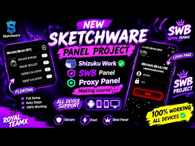 🤯 HOW DO MAKE OWN PANEL 💀 NEW SKETCHWERE PANEL PROJECT SWB SHIZUKU WORKING PROJECT V13 PANEL PROJECT