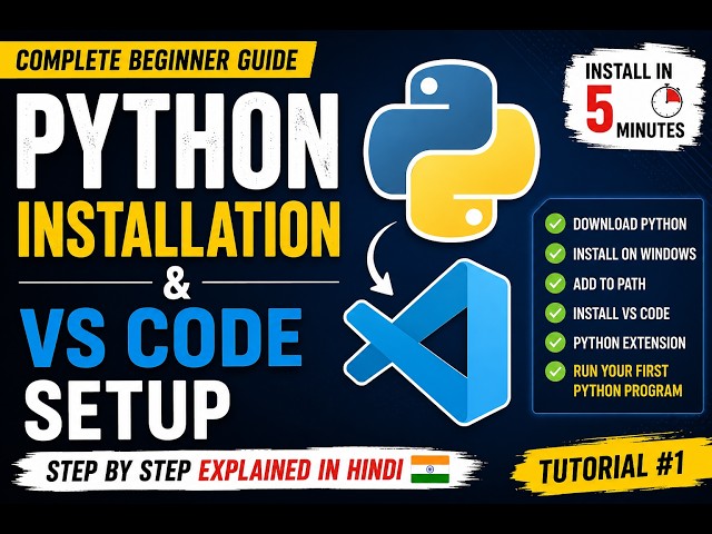 How to Install Python & VS Code on Windows 11 | Python Tutorial for Beginners | Hindi