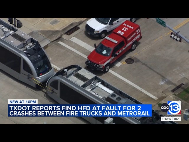 HFD at fault in both July collisions with METRORail trains, TxDOT says