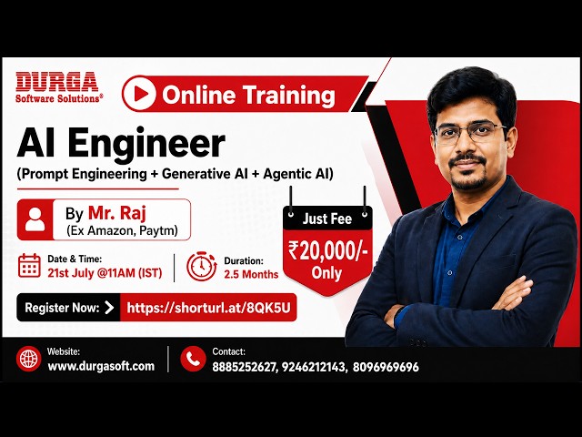 AI Engineer (Prompt Engineering + Generative AI + Agentic AI) Online Training @ DURGASOFT