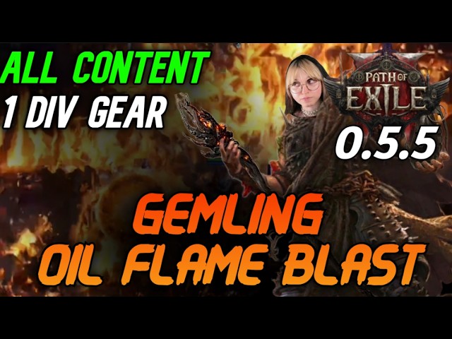 Flameblast Oil Grenade Gemling Destroys EVERYTHING With Bad Gear - PoE 2 0.5.5