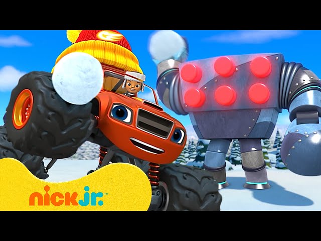 Blaze and the Monster Machines STOP a Robot with Snowballs! 🤖🌨️ | Nick Jr.