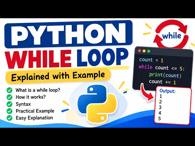 Python While Loop Explained with Example | Python for Beginners