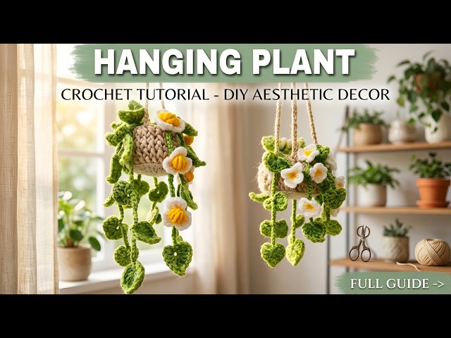 Wow!!! How to Crochet Hanging Plant Pot Home Decor🌱 | Step-by-Step Tutorial For Beginners