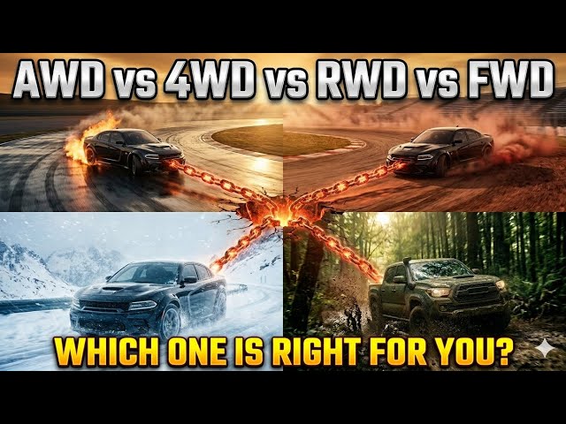 Which Drivetrain Actually Wins? AWD vs 4WD vs RWD vs FWD Explained