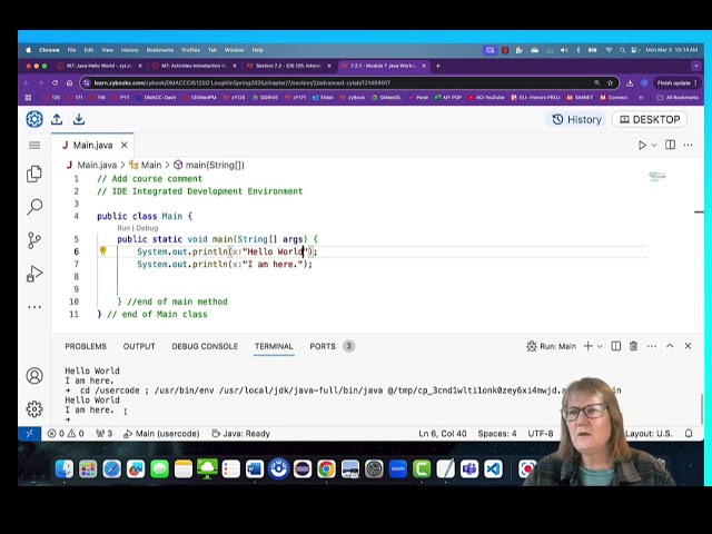 Mod 05 CIS125 Intro to VSCode Java