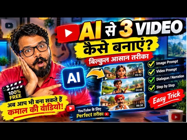 AI से 3D Animated Video कैसे बनाएं? 😱 | Image + Video + Voice | आसान तरीका 2026