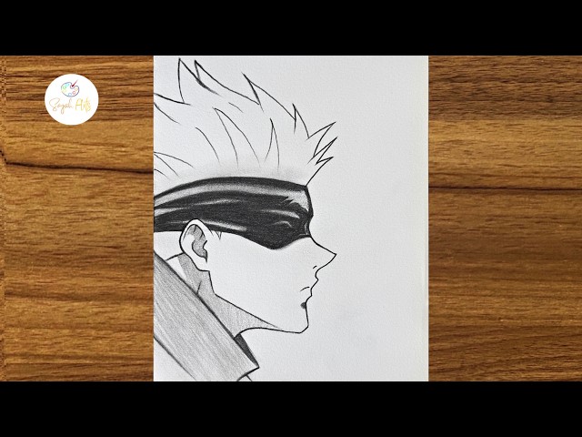 How to Draw Gojo Satoru Easy || Step-by-Step Anime Drawing Tutorial || Anime character drawing