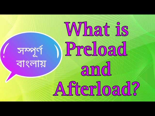 What is preload and afterload