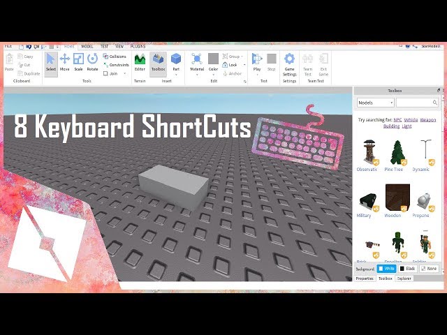 ROBLOX Tutorial | 8 KeyBoard ShortCuts in ROBLOX Studio ⌨️